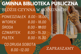 Zdjęcie do wpisu Nowe godziny otwarcia Biblioteki